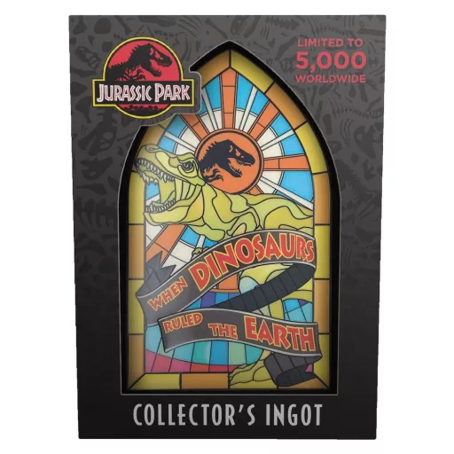 Jurassic Park Ingot Stained Glass Style Metal 11 cm