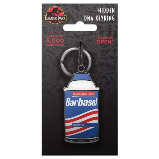 Jurassic Park Keychain Sliding Barbasol Can