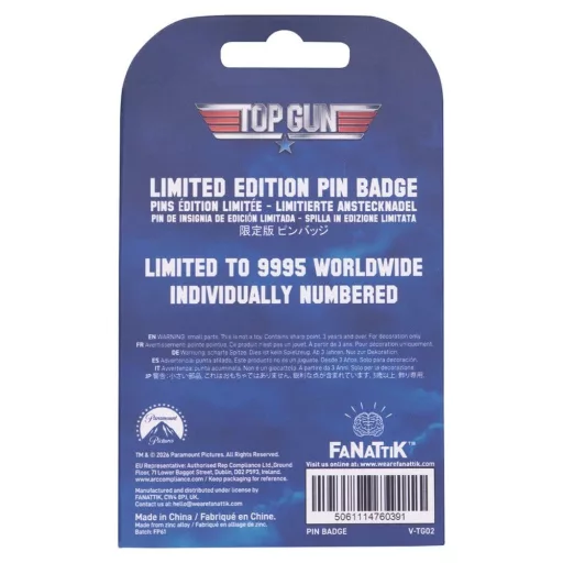 Top Gun Pin Badge Moving Limited Edition