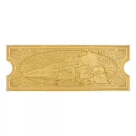   Polar Express Replica Train Ticket 24k Gold Plated Limited Edition