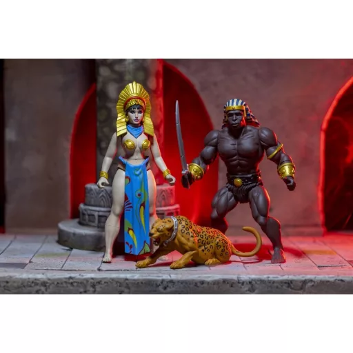 The Savage World of Frazetta Action Figure Set Egyptian Queen & The Guard (Museum Edition) 14 cm
