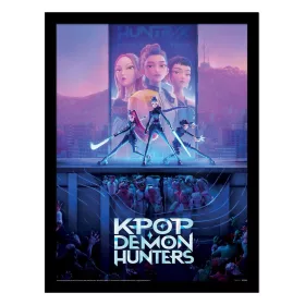   KPop Demon Hunters Collector Print Framed Poster Movie Key Art