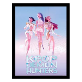 KPop Demon Hunters Collector Print Framed Poster Trio