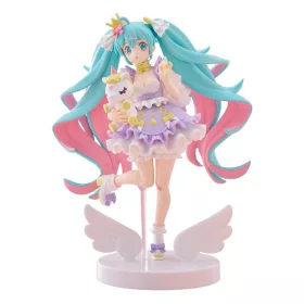   Hatsune Miku Tenitol PVC Statue Hatsune Miku Yumekawa Princess Lavender Ver. 21 cm