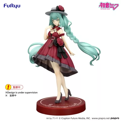 Hatsune Miku Trio-Try-iT PVC Szobor Hatsune Miku Outing Dress Red Color Ver. 19 cm