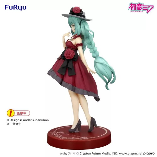 Hatsune Miku Trio-Try-iT PVC Szobor Hatsune Miku Outing Dress Red Color Ver. 19 cm