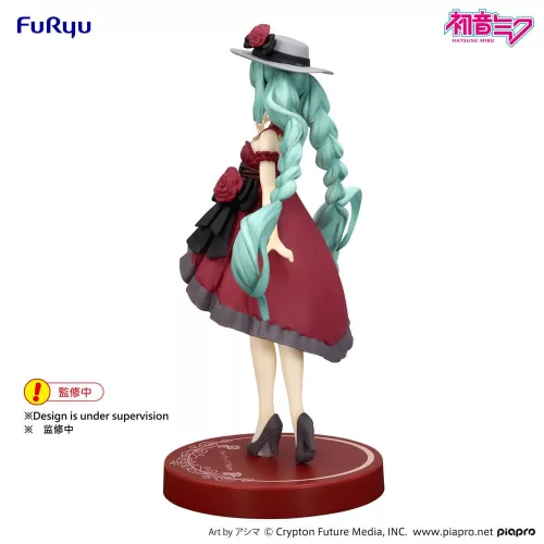 Hatsune Miku Trio-Try-iT PVC Szobor Hatsune Miku Outing Dress Red Color Ver. 19 cm