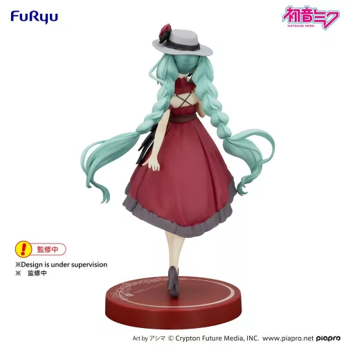 Hatsune Miku Trio-Try-iT PVC Szobor Hatsune Miku Outing Dress Red Color Ver. 19 cm