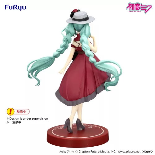 Hatsune Miku Trio-Try-iT PVC Szobor Hatsune Miku Outing Dress Red Color Ver. 19 cm
