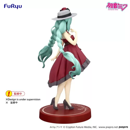 Hatsune Miku Trio-Try-iT PVC Szobor Hatsune Miku Outing Dress Red Color Ver. 19 cm