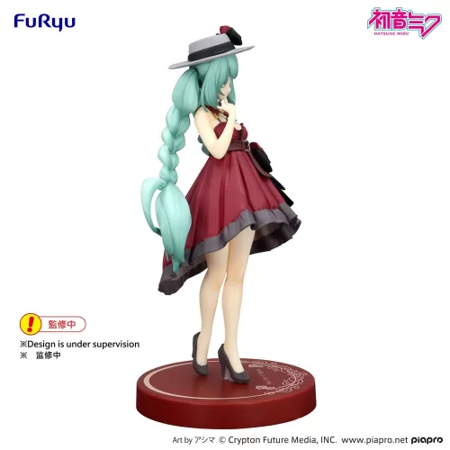 Hatsune Miku Trio-Try-iT PVC Szobor Hatsune Miku Outing Dress Red Color Ver. 19 cm