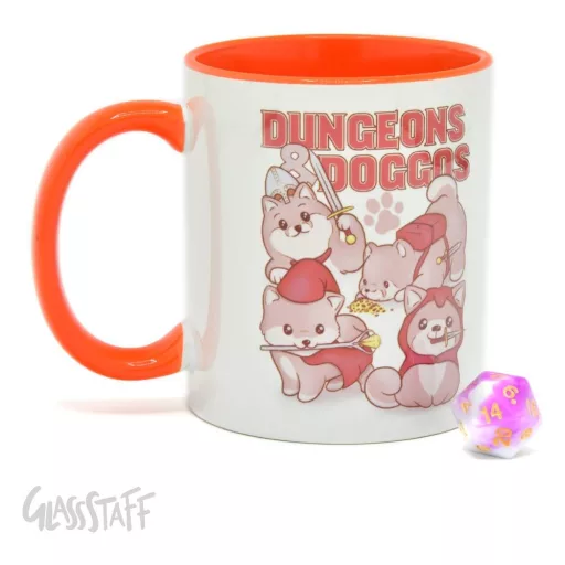 Glassstaff Gift Set Mug & Dice D20 Dungeons & Doggos