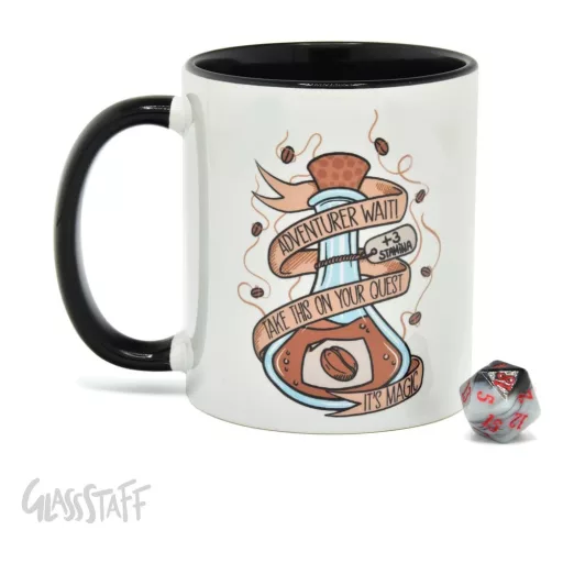 Glassstaff Gift Set Mug & Dice D20 Coffee Potion