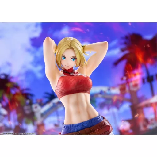 Fighting Girls Collection The King of Fighters XV PVC Figure 1/7 Blue Mary AmiAmi Limited Edition 26 cm