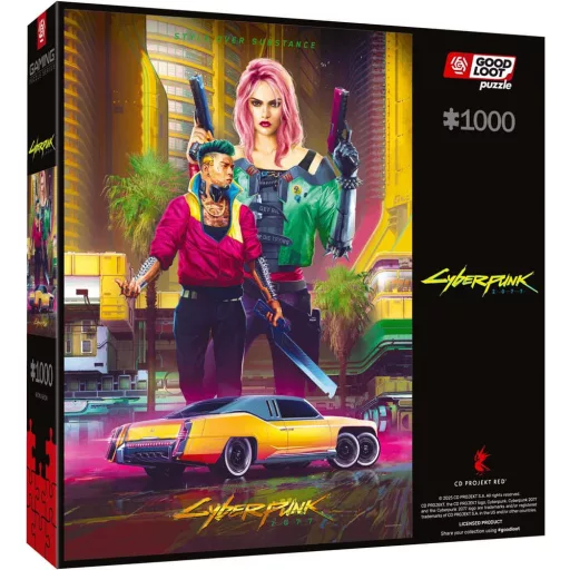 Cyberpunk 2077 Puzzle Kitsch Style (1000 pieces)