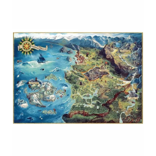 The Witcher Puzzle The Northern Realms Map (1000 Pieces)