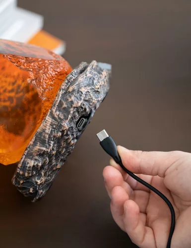 Jurassic Park Lamp with USB-C Amber