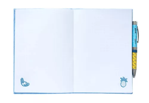 Stitch Premium Plush Notebook A5 with pen Tropical