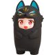 Nendoroid More Kigurumi Face Parts Case for Nendoroid Figures Black Kitsune 10 cm