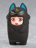 Nendoroid More Kigurumi Face Parts Case for Nendoroid Figures Black Kitsune 10 cm