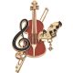 Your Lie in April Brooch Violin 7 cm