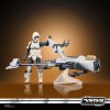 Star Wars: The Mandalorian Vintage Collection Vehicle with Figuras Speeder Bike with Scout Trooper & Grogu