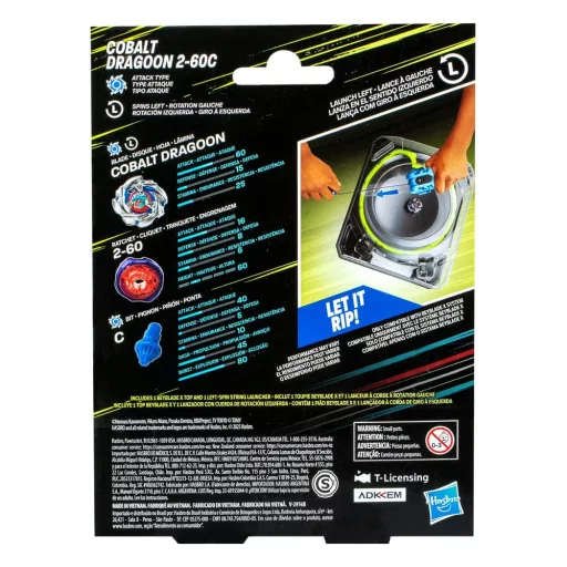 Beyblade X Cobalt Dragoon 2-60C Launcher Set