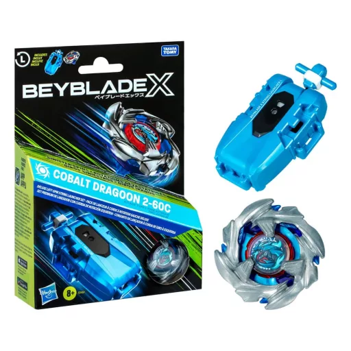 Beyblade X Cobalt Dragoon 2-60C Launcher Set