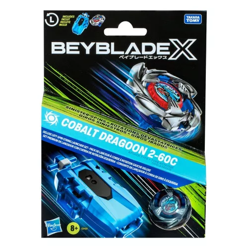 Beyblade X Cobalt Dragoon 2-60C Launcher Set