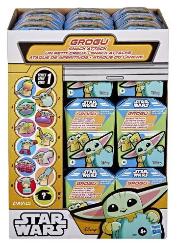 Star Wars Mini Figures 4 cm Grogu Snack Attack Series 1 Blind Box Display (24)