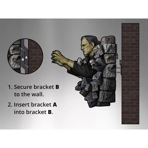 Frankenstein Wall Mount 1/1 Boris Karloff as Frankenstein's Monster 94 x 94 cm