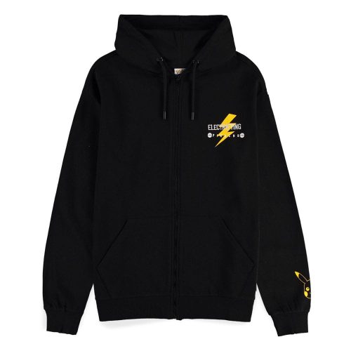 Pokemon Zipper Hoodie Sweater Pikachu Electrifying Line-art Size S