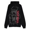 Naruto Shippuden Hooded Sweater Kakashi Line Art Size XXL