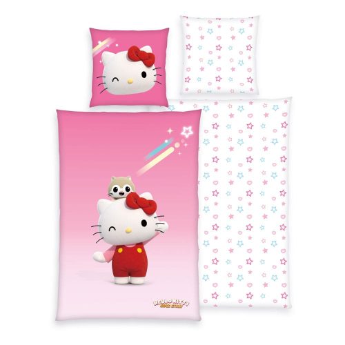 Hello Kitty Ágyneműgarnitúra Hello Kitty-Super Style 135 x 200 cm / 80 x 80 cm