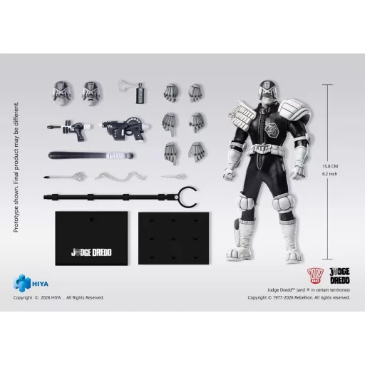 Judge Dredd Exquisite Super Action Figure 1/12 Judge Dredd Black & White Ver. 15 cm