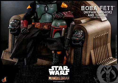 Star Wars: The Mandalorian Action Figure 1/6 Boba Fett Repaint Armor and Throne Special Edition 30 cm