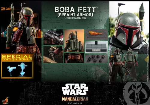 Star Wars: The Mandalorian Action Figure 1/6 Boba Fett Repaint Armor Special Edition 30 cm