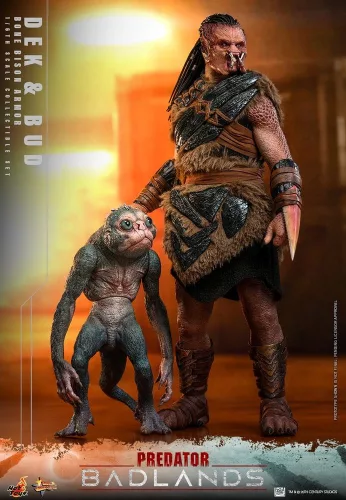 Predator: Badlands Movie Masterpiece Action Figures 2-Pack 1/6 Dek (Bone Bison Armor) and Bud 31 cm