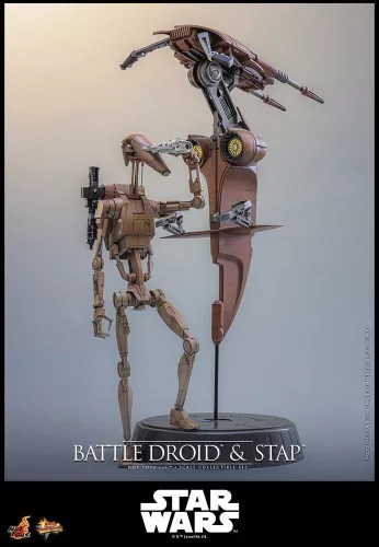 Star Wars: The Phantom Menace Movie Masterpiece Action Figure Set 1/6 Battle Droid & STAP 32 cm