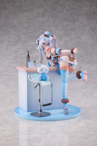 Original Character Statue 1/6 Blue Panda Coffee by Henriita 19 cm