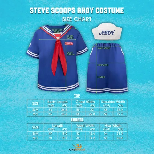 Stranger Things: Scoops Ahoy Steve Costume Size S/M