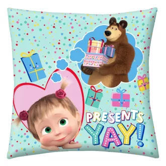 Masha and the Bear Pillow Presents Yay! 40 x 40 cm
