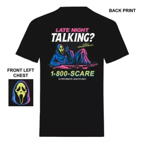 Scream T-Shirt Ghost Face Late Night Talking