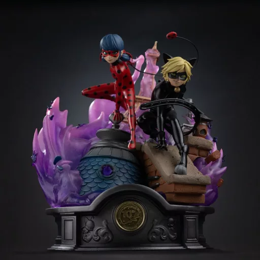 Miraculous Deluxe Art Scale Statue 1/10 Lady Bug and Cat Noir Signed Edition 23 cm