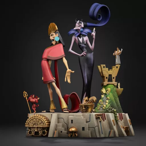 The Emperor's New Groove Deluxe Art Scale Statue 1/10 Kuzko & Yzma 28 cm