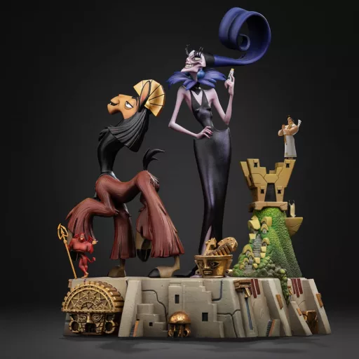 The Emperor's New Groove Deluxe Art Scale Statue 1/10 Kuzko & Yzma 28 cm
