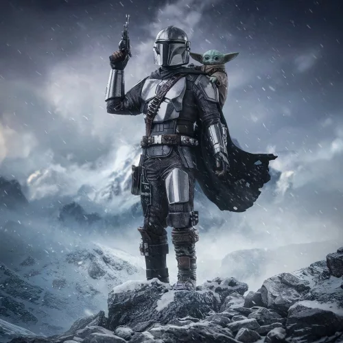 The Mandalorian & Grogu Art Scale Statue 1/10 The Mandalorian and Grogu 25 cm