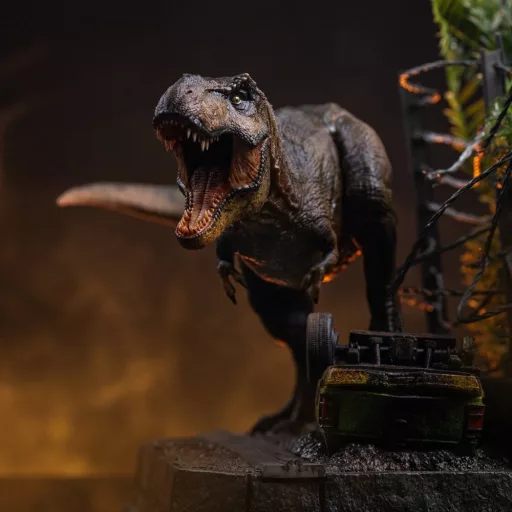 Jurassic Park Icons Statue T-Rex Breakout Set A 17 cm