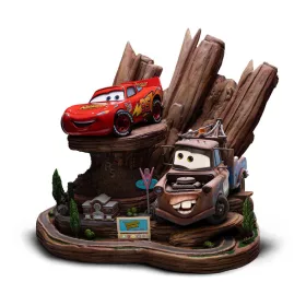  Cars Deluxe Art Scale Szobor 1/10 Lightning Mcqueen & Tow Mater 31 cm