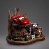 Cars Deluxe Art Scale Szobor 1/10 Lightning Mcqueen & Tow Mater 31 cm